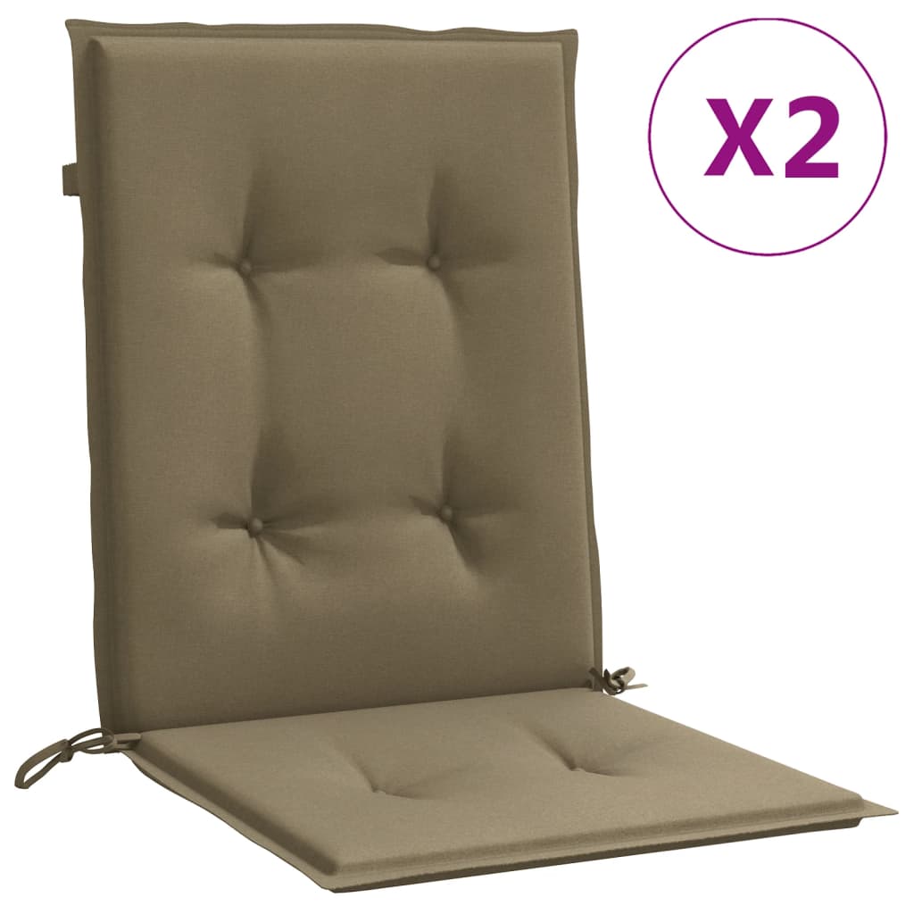 Niedriglehner-Auflagen 2 Stk Melange Anthrazit 100x50x7cm Stoff