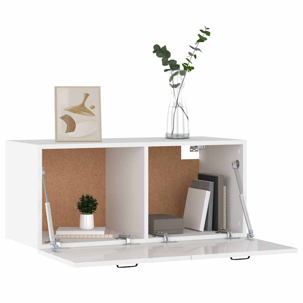 Wandschrank Weiß 80x36,5x35 cm Holzwerkstoff