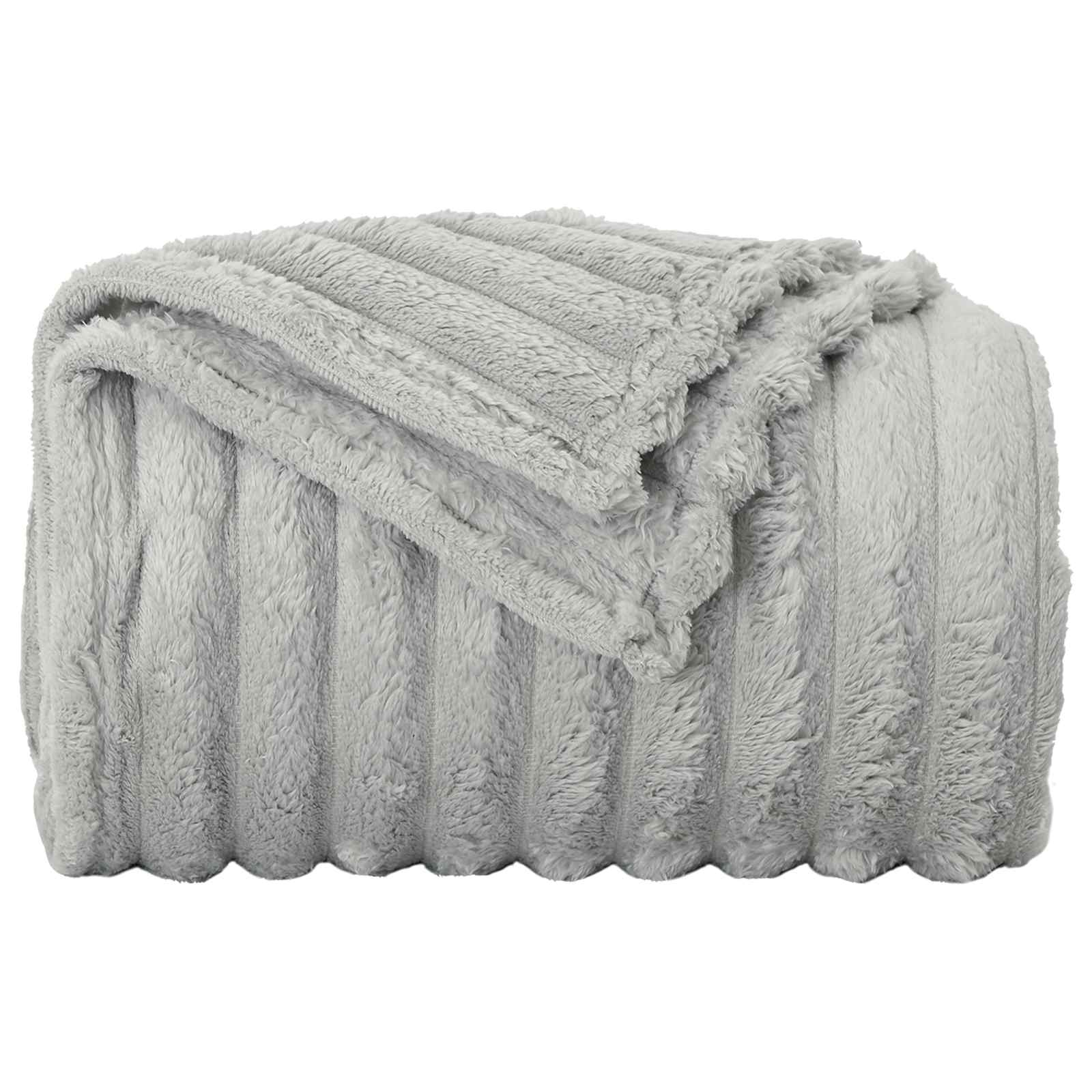 Überwurfdecke Beige 150 x 130 cm Fleece