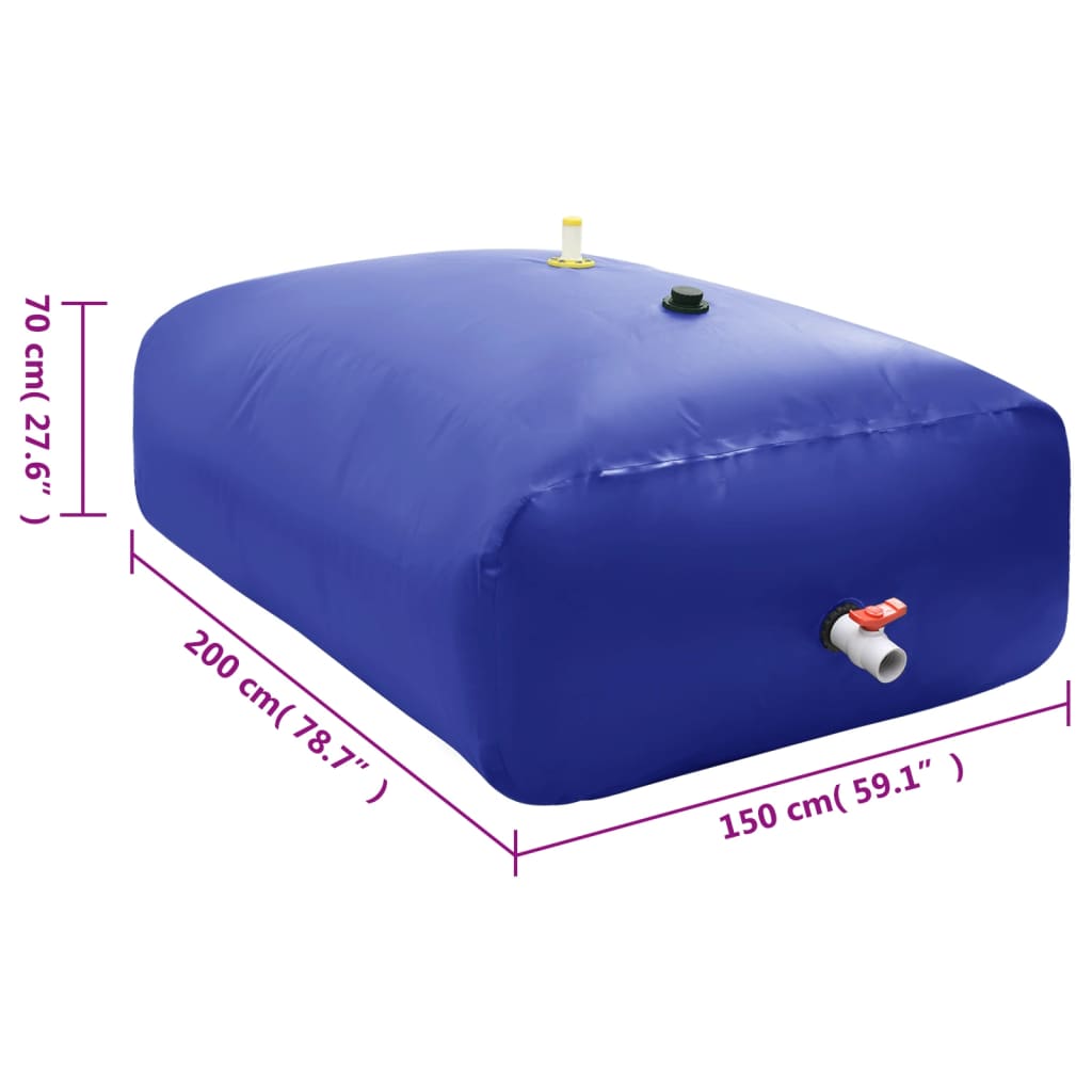 Wassertank mit Wasserhahn Faltbar 100 L PVC
