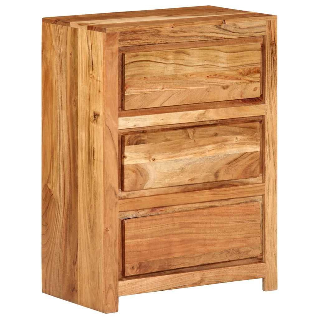 Schubladenschrank 60x33x75 cm Massivholz Akazie