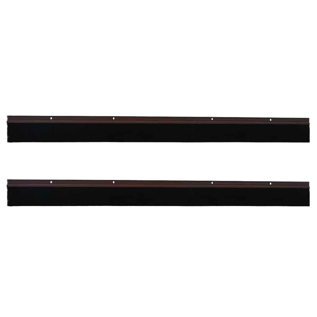 Aufsteck Türbürstendichtungen 2 pcs Braun 100 cm