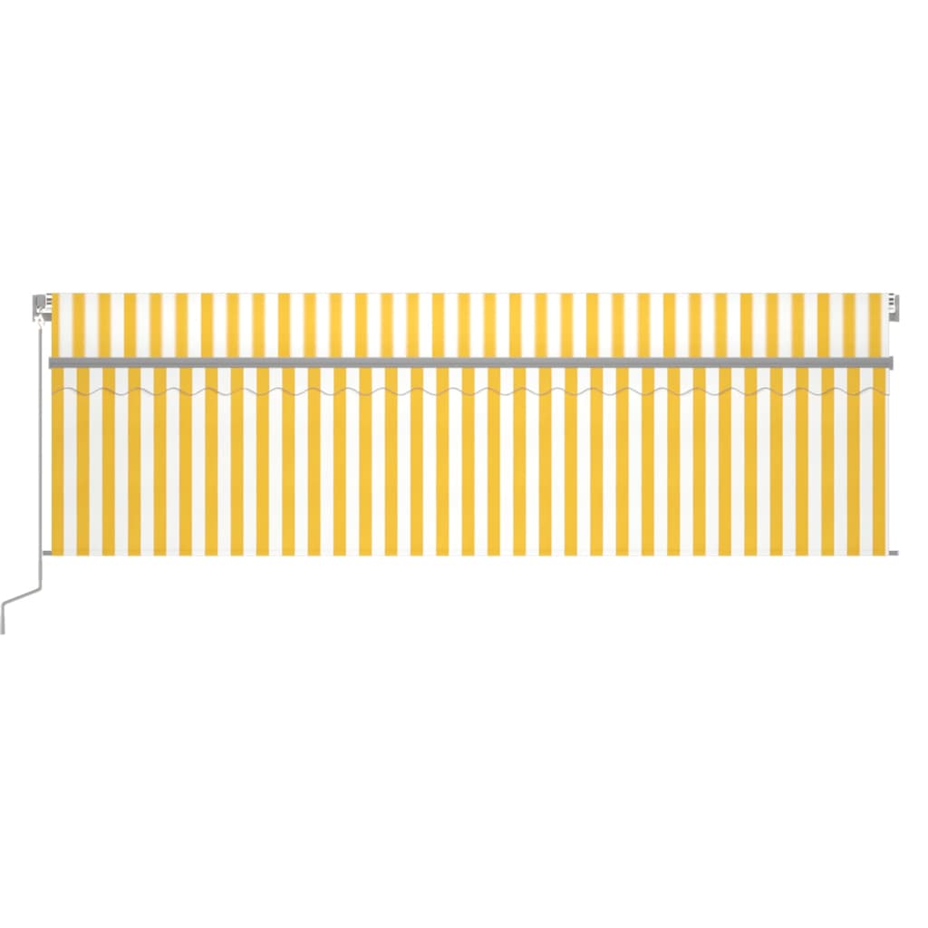 Markise Manuell Einziehbar mit Rollo 3x2,5 m Creme