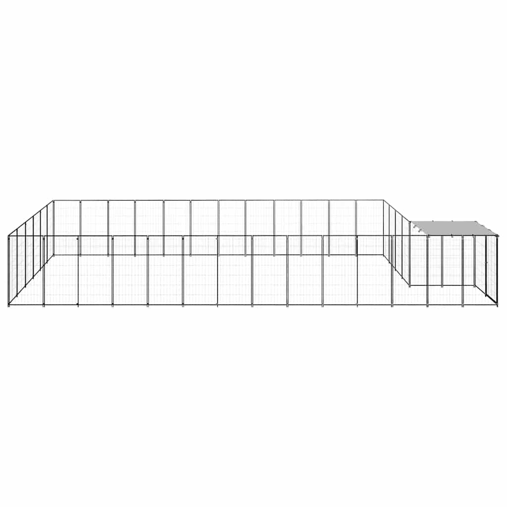 Hundezwinger Schwarz 4,84 m² Stahl