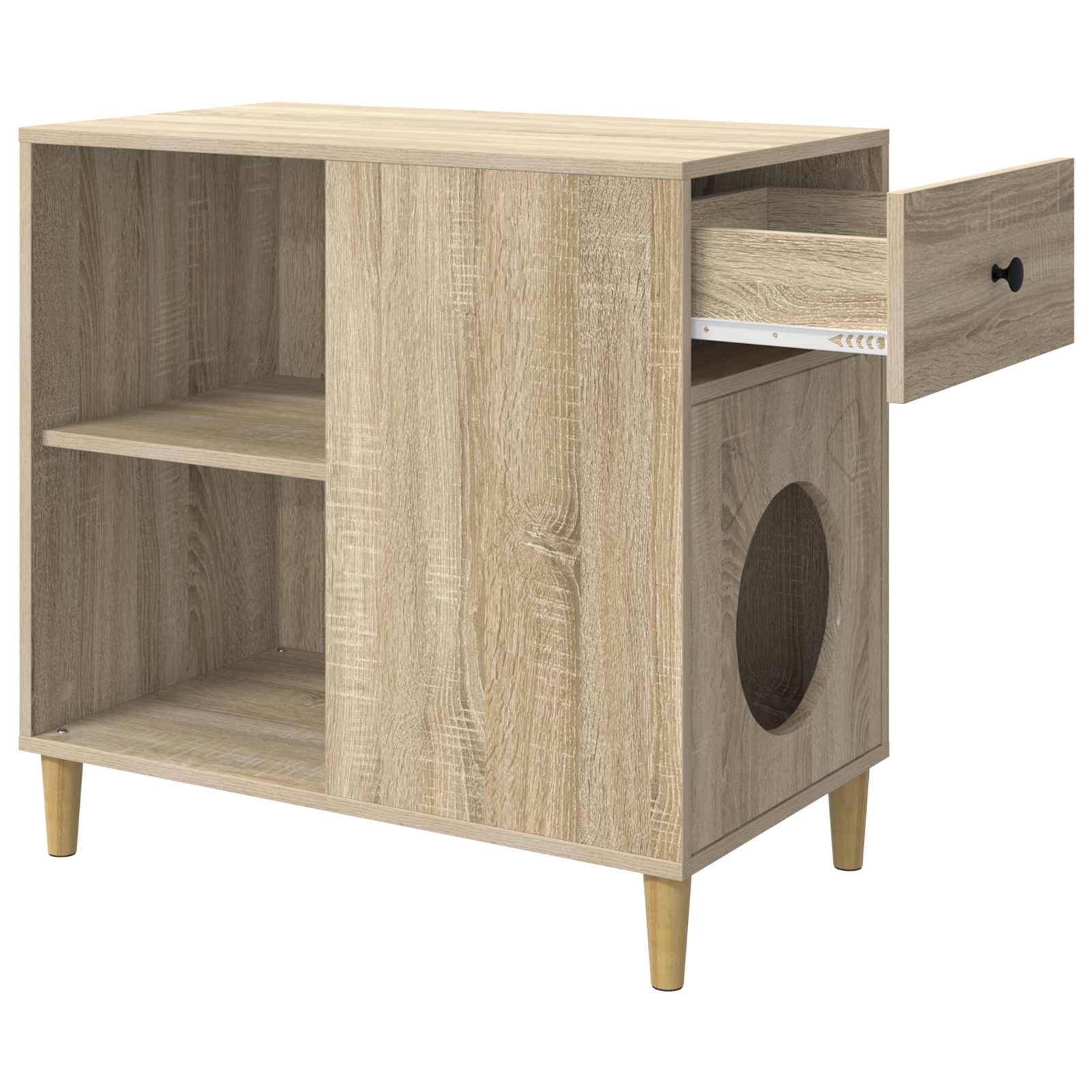 Katzenhaus Weiß 72 x 42,5 x 70 cm Holzwerkstoff