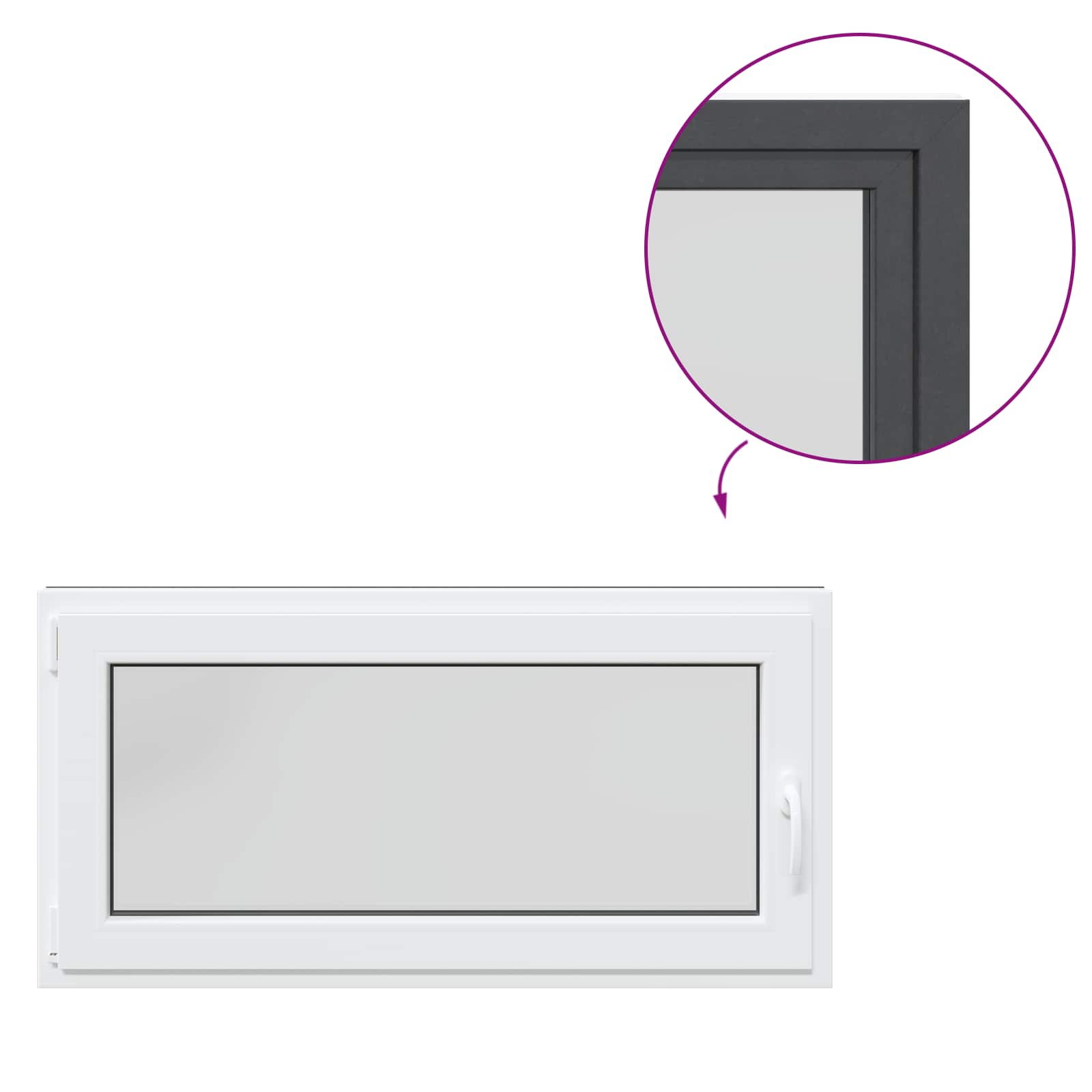 Kellerfenster RISOR 50 x 50 cm PVC und Glas Weiß