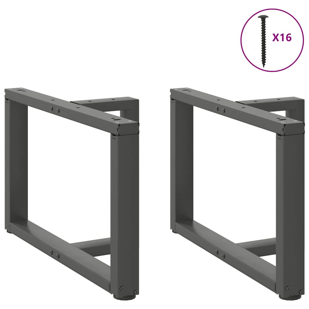 Couchtischbeine T-Form 2 Stk. Schwarz 30x25x(30-31) cm Stahl