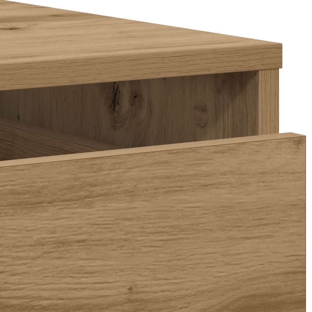 Schubladenschrank Schwarz Eichen-Optik 41 x 40 x 58 cm