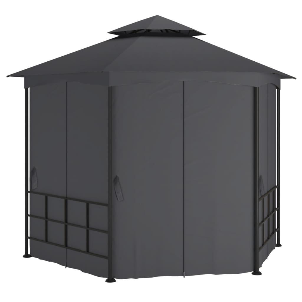 Pavillon mit Seitenwänden 3,1x2,7 m Creme