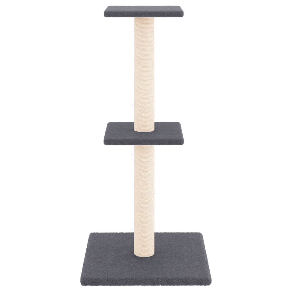 Kratzbaum mit Sisal-Kratzsäulen Creme 73 cm