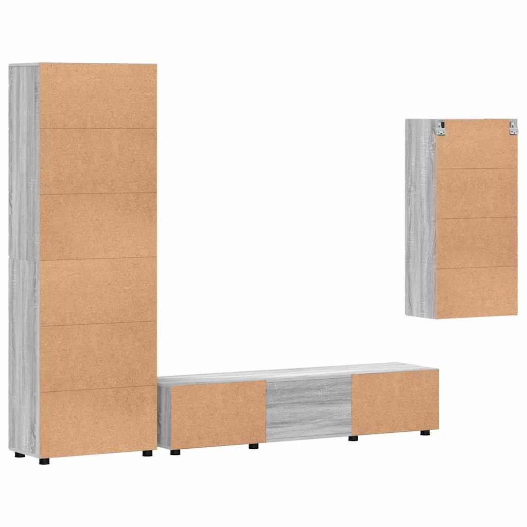 Highboard mit Regal FLORIN Weiß 60 x 35 x 182 cm Holzwerkstoff