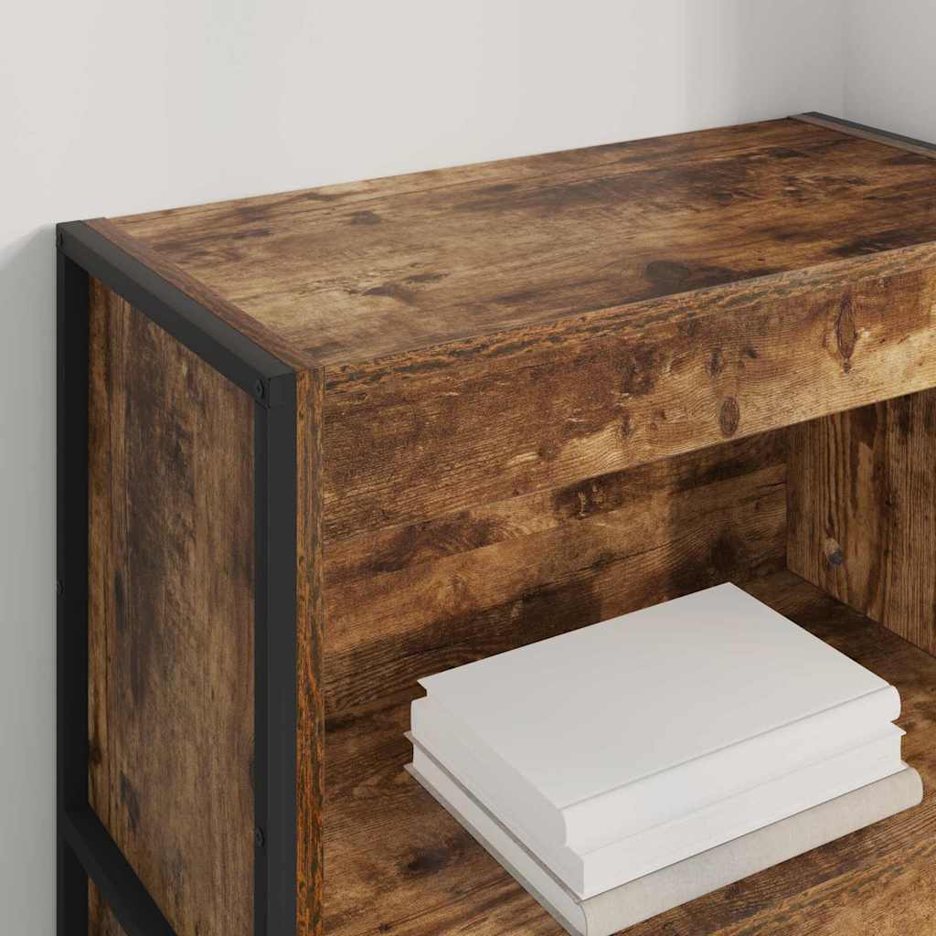 Bücherregal 2 pcs Schwarz Eichen-Optik 60 x 30 x 189,5 cm