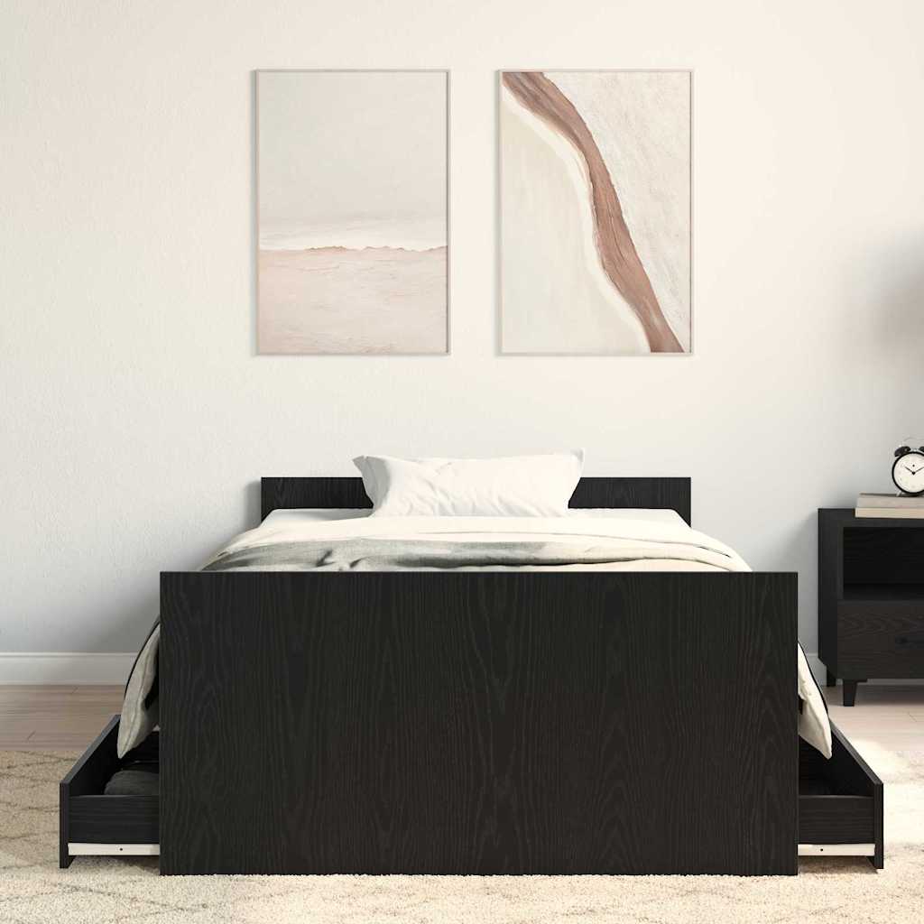 Bettgestell mit Kopf- und Fußteil Weiß 100x200 cm