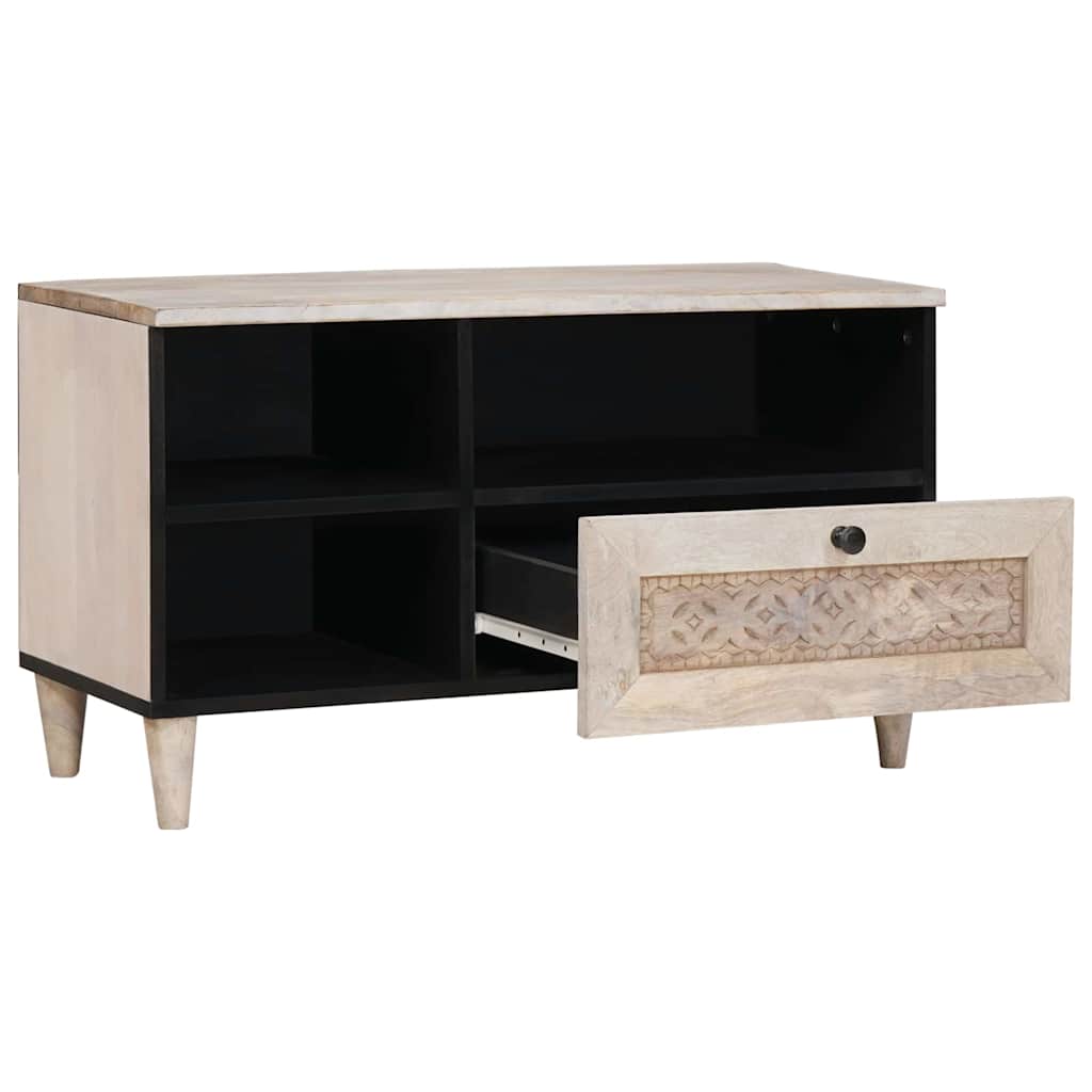 TV-Schränk mit Schubladen 80 x 33 x 46 cm Massivholz Mango