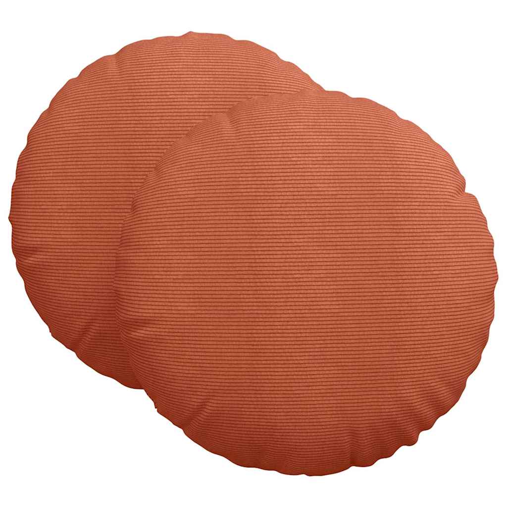 Sitzkissen 2 pcs Hellgrau Ø30 x 13 cm Cordstoff