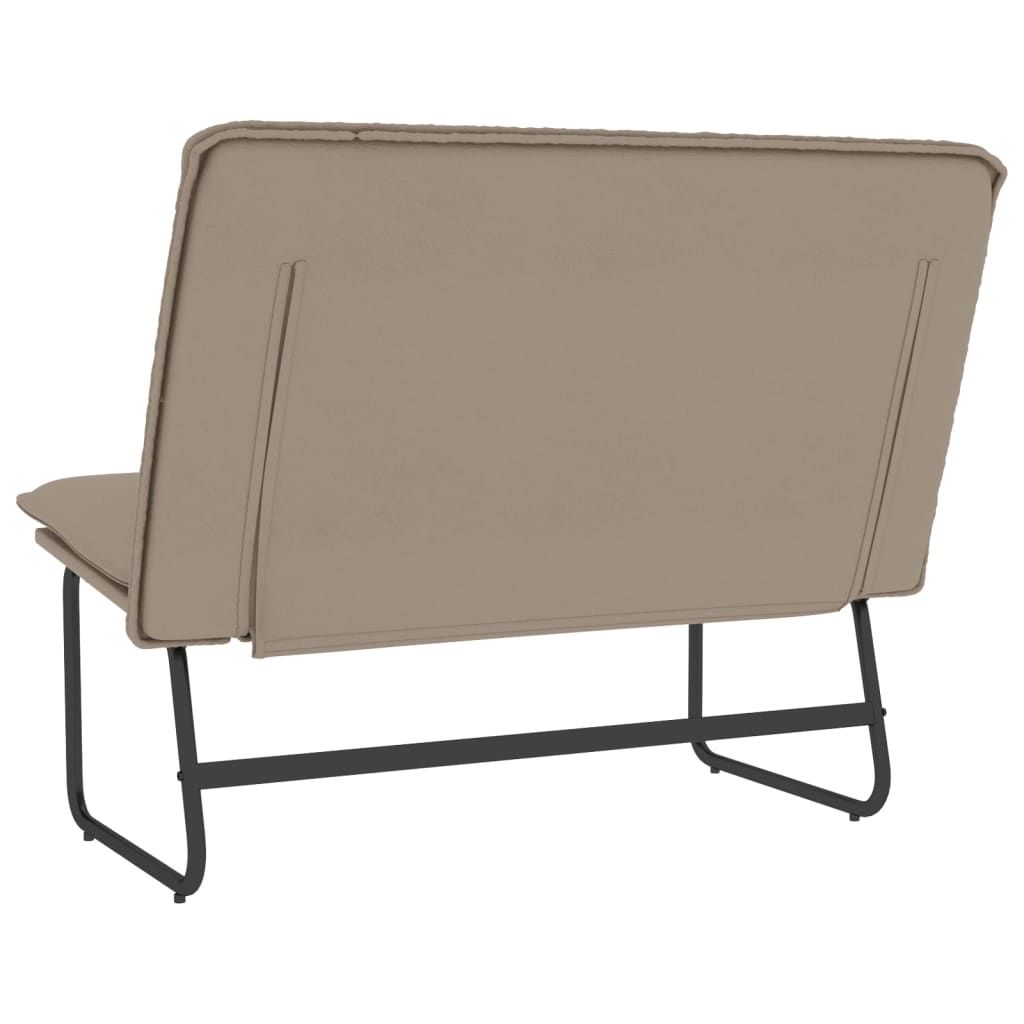 Sitzbank Creme 100x75x76 cm Kunstleder