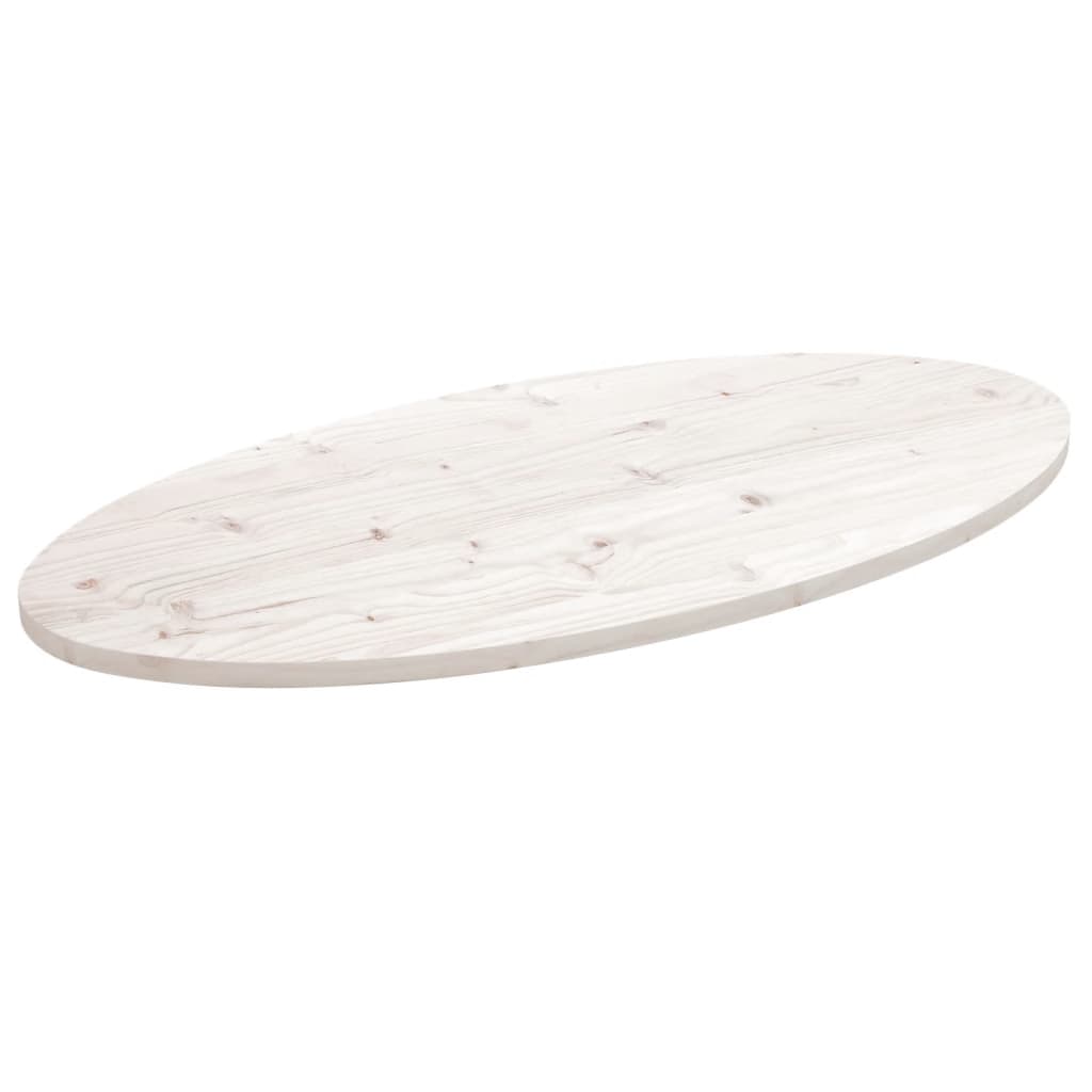 Tischplatte 70x35x2,5 cm Massivholz Kiefer Oval