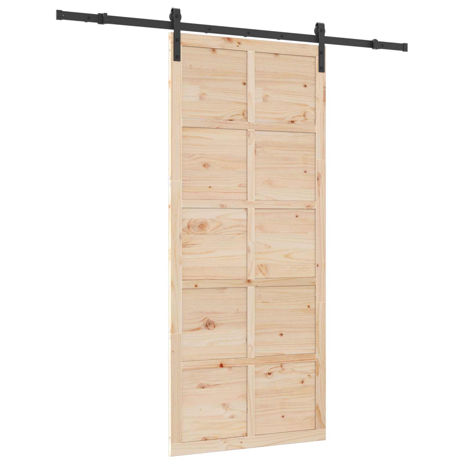 Schiebetür Natur 100 x 208 cm Massives Kiefernholz