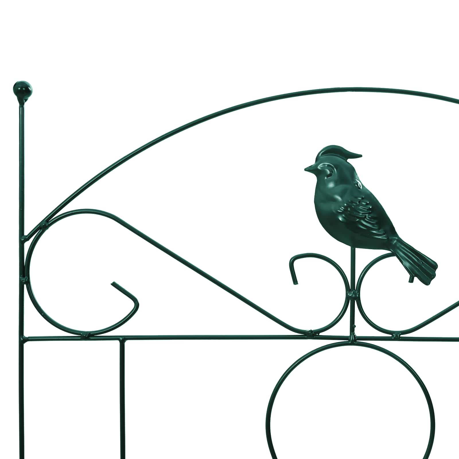 Gartenzaun mit Schloss 3 pcs Schwarz 112 x 39,5 cm Stahl