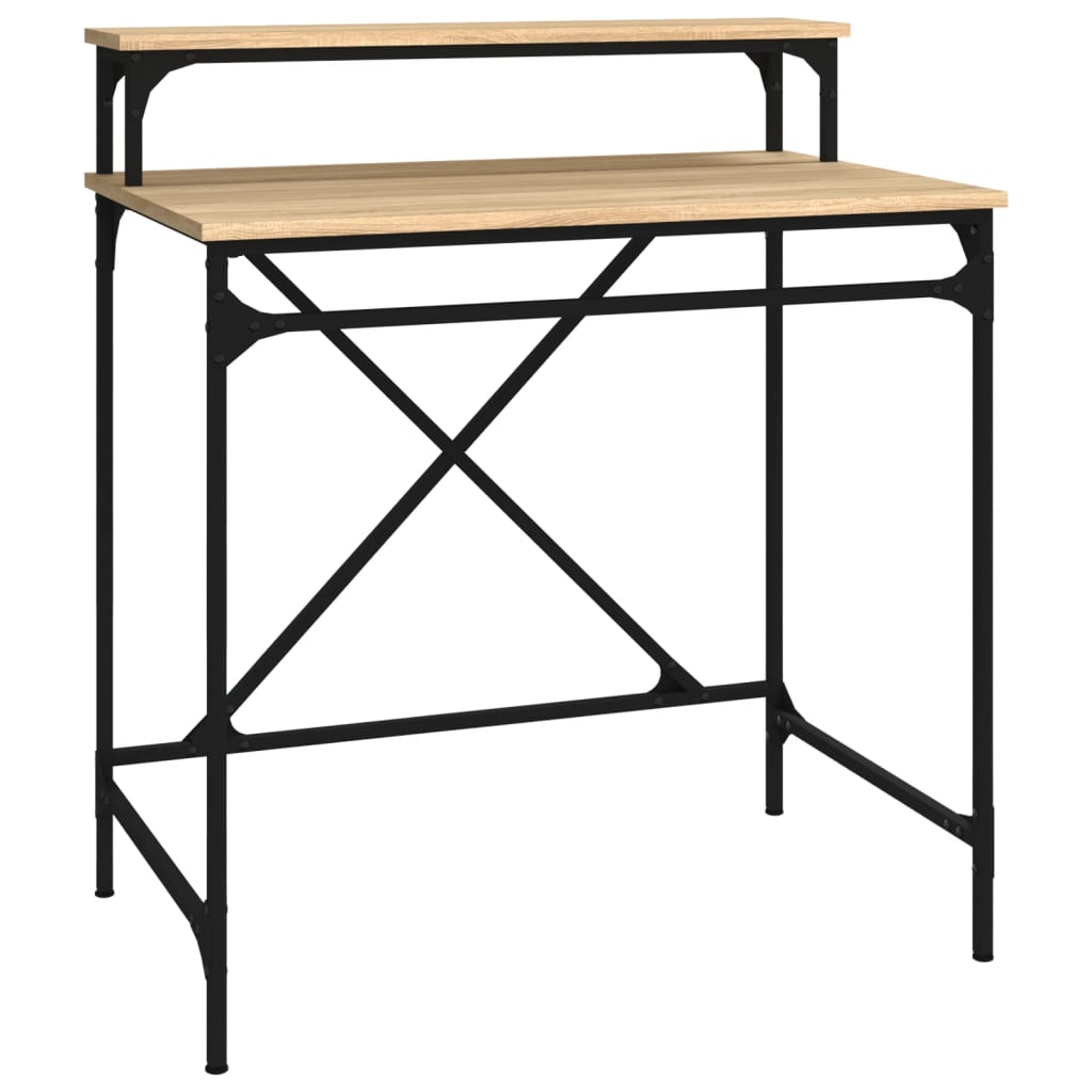 Schreibtisch Sonoma-Eiche 100x50x90 cm Holzwerkstoff und Eisen