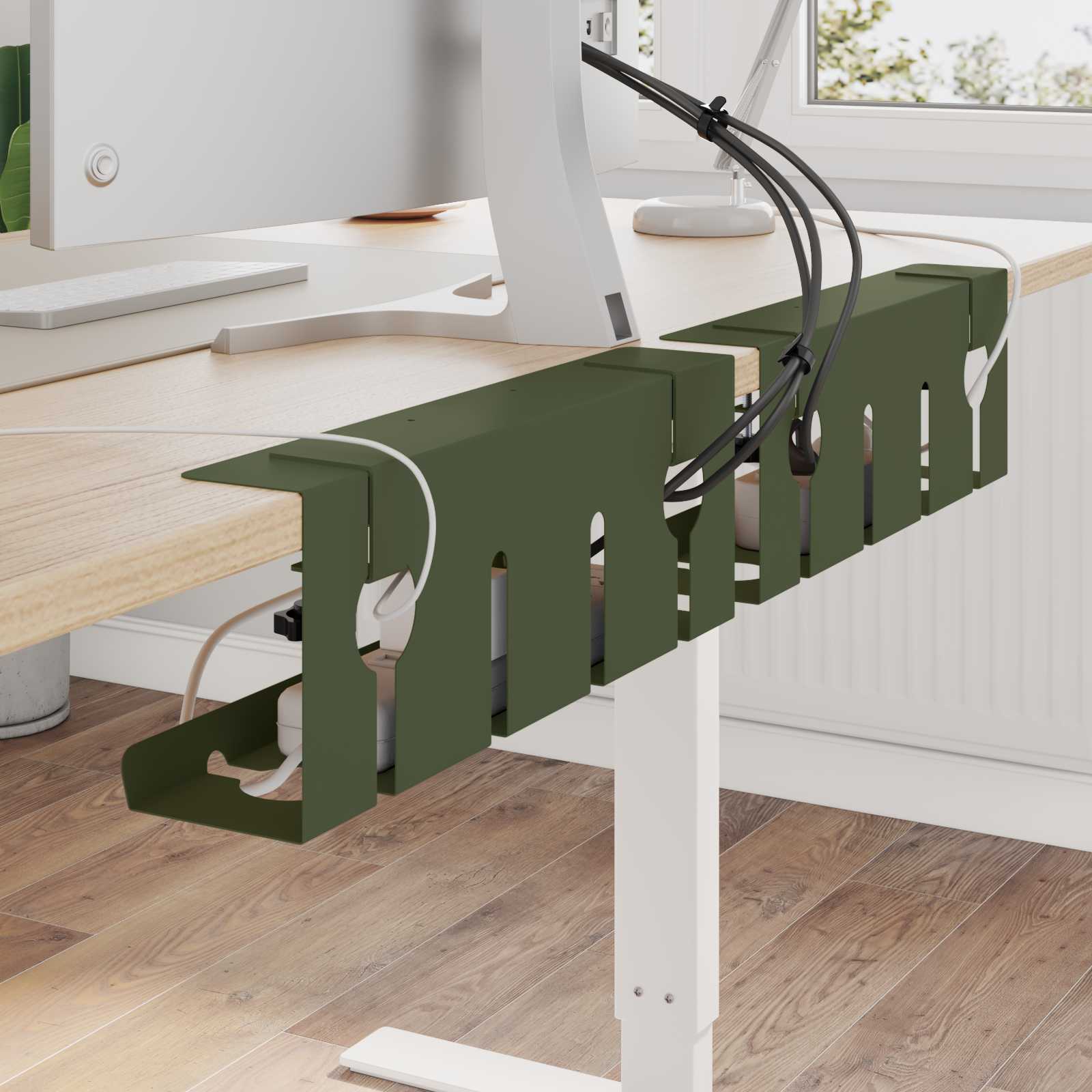 Unter dem Schreibtisch Kabelmanagement Tray 2 Stk. Anthrazit
