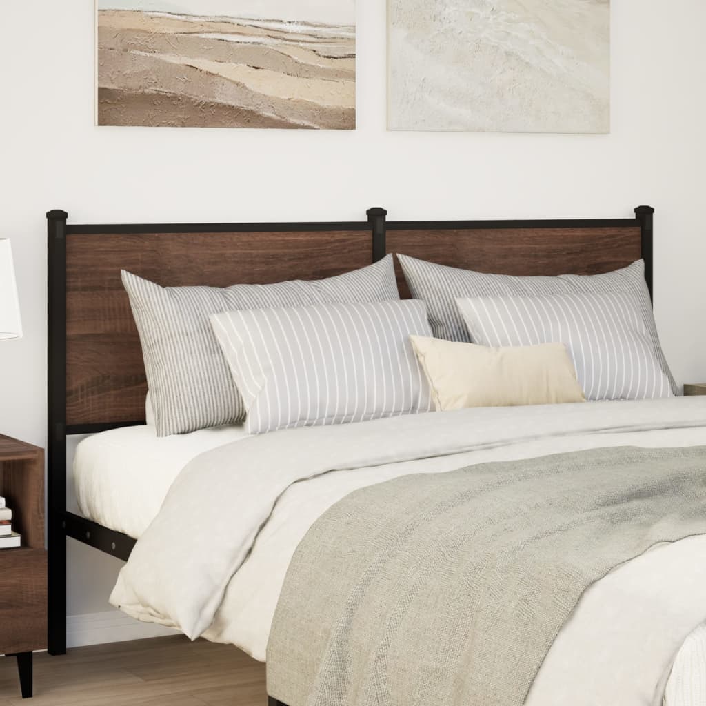 Ersatz-Kopfteil Räuchereiche 75 cm Holzwerkstoff und Stahl