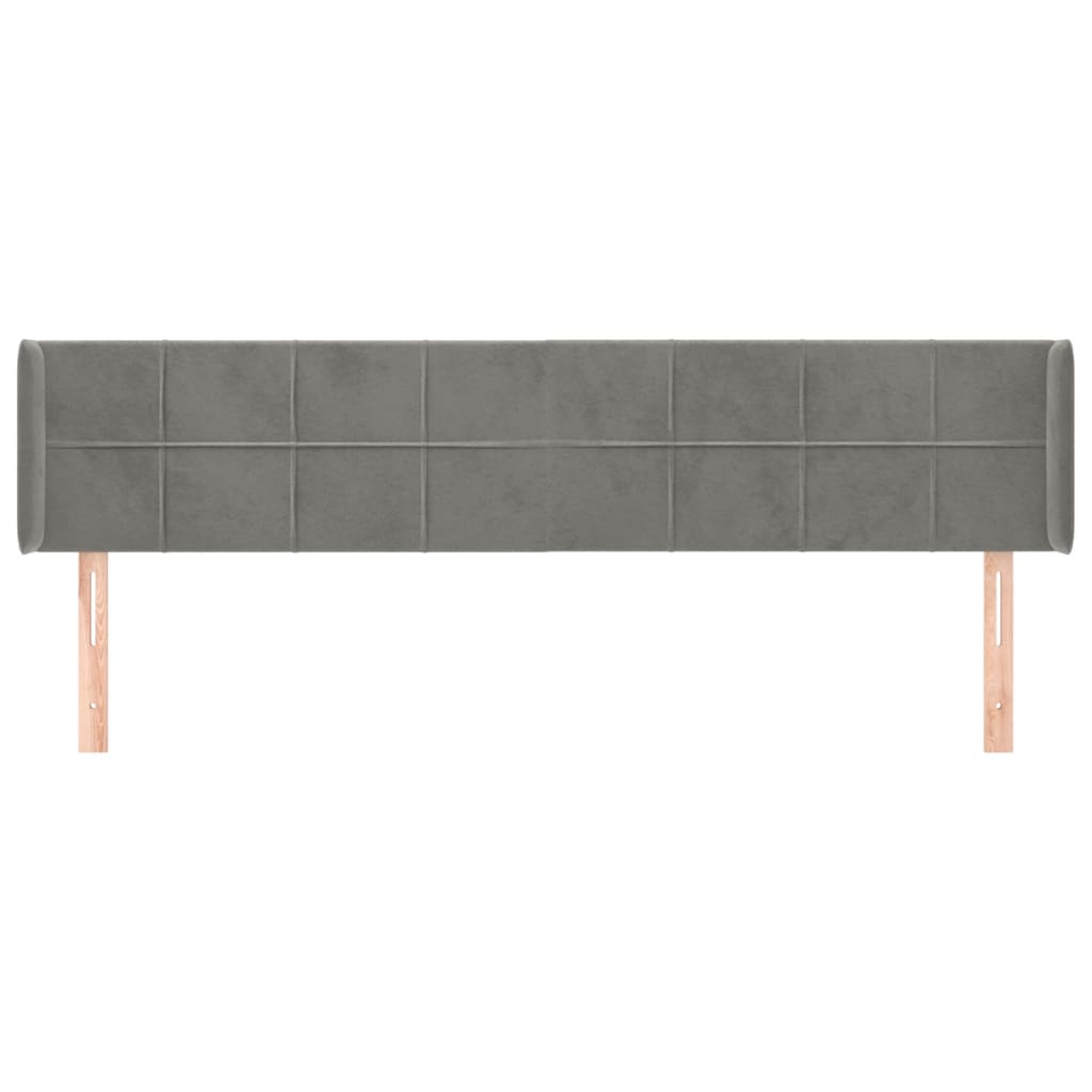 Kopfteil mit Ohren Dunkelblau 93x16x78/88 cm Samt