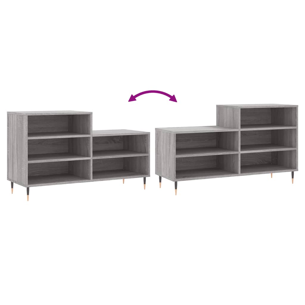 Schuhregal Schwarz 102x36x60 cm Holzwerkstoff