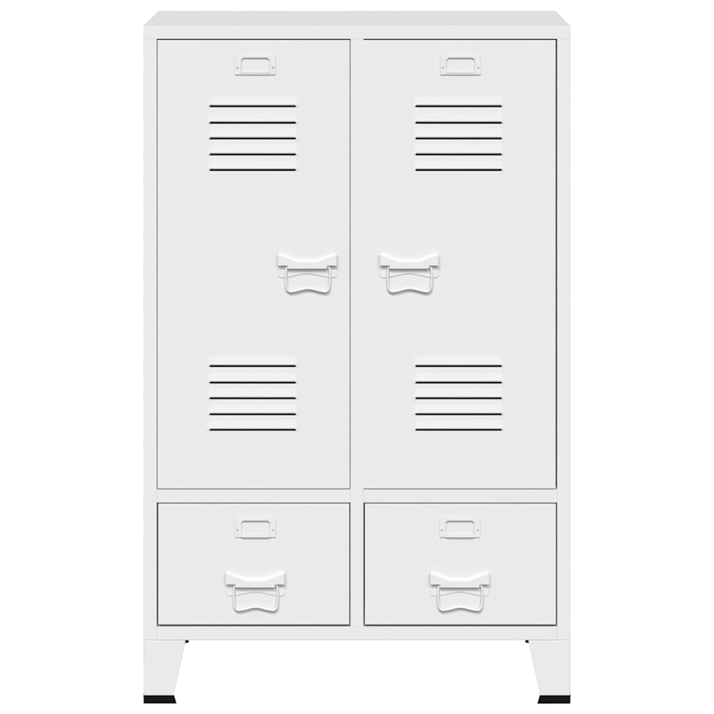 Kleiderschrank Metall Industrie-Stil 67 x 35 x 107 cm Schwarz