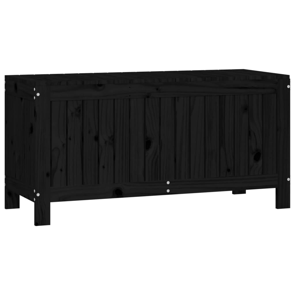 Gartentruhe Grau 76x42,5x54 cm Massivholz Kiefer