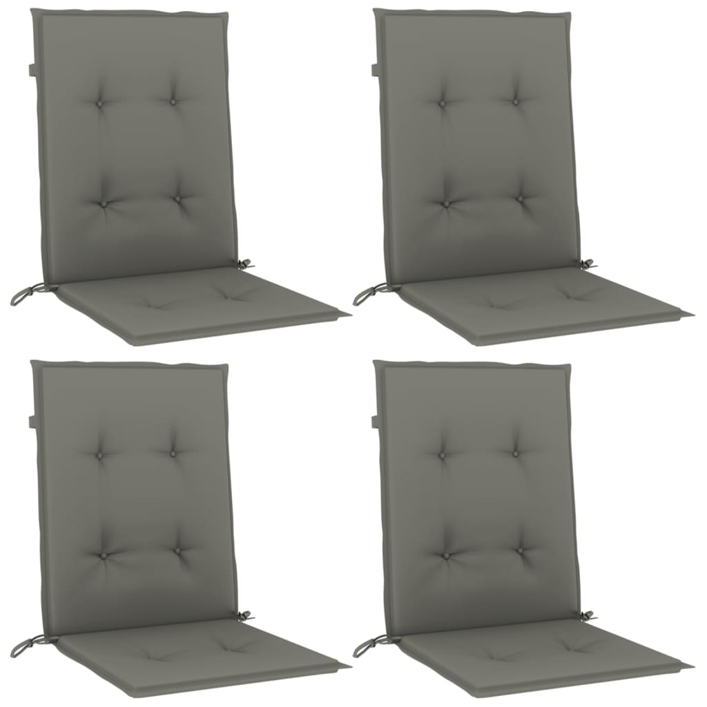 Niedriglehner-Auflagen 2 Stk Melange Anthrazit 100x50x7cm Stoff