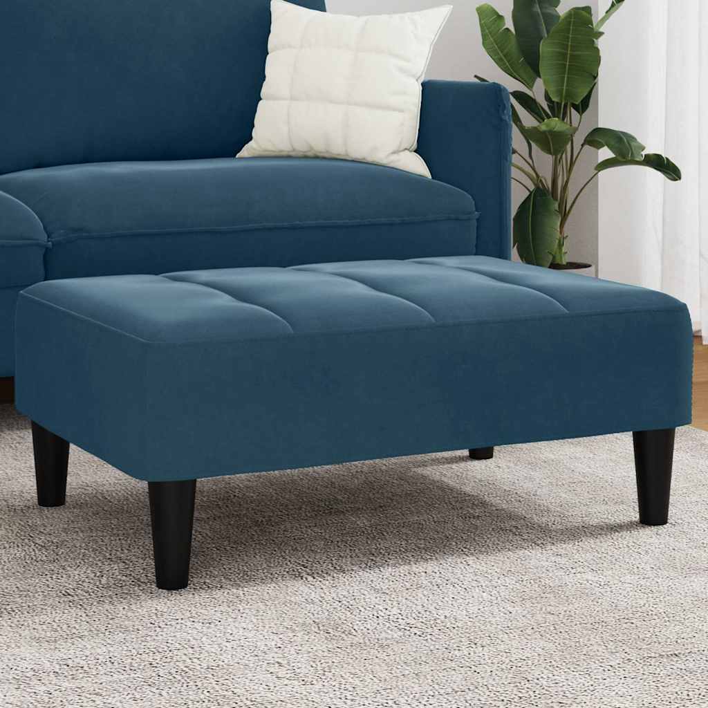 Fußhocker Blau 77x55x31 cm Samt