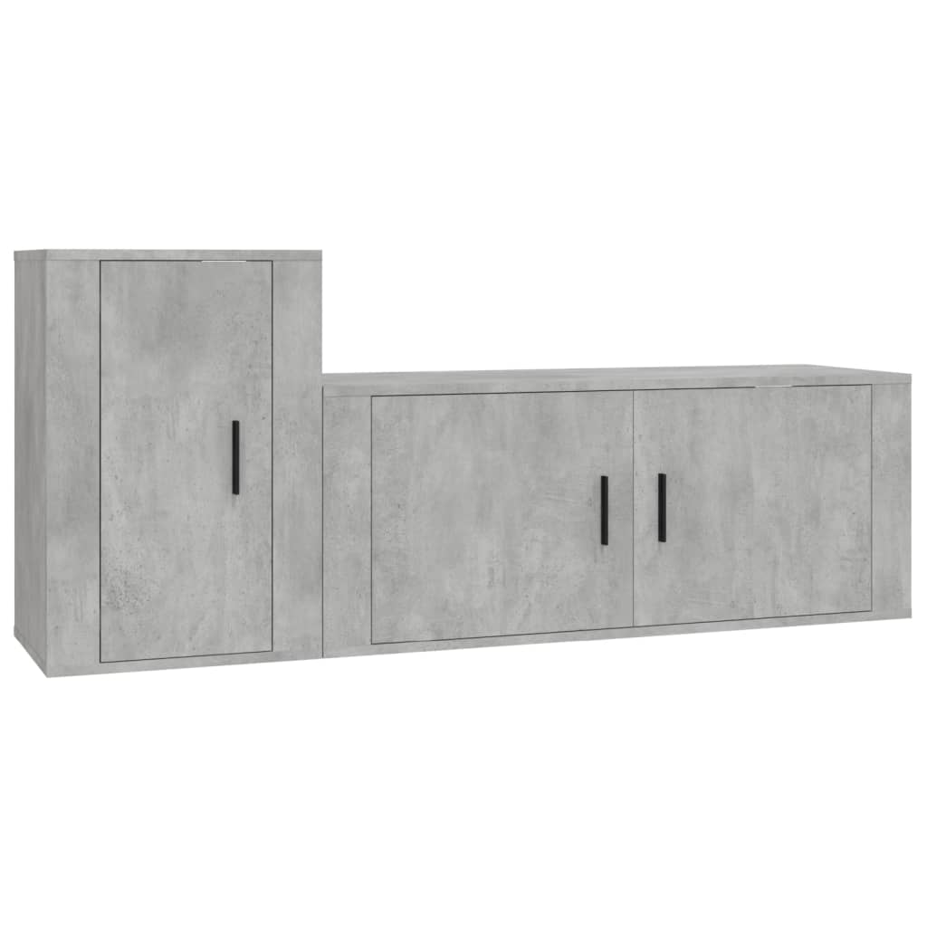 2-tlg. TV-Schrank-Set Weiß Holzwerkstoff