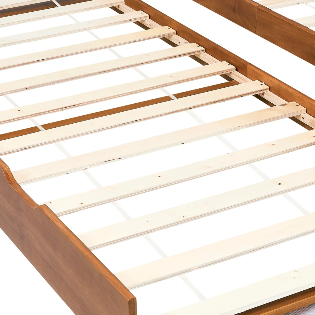 Ausziehsofa Bettgestell Weiß Kiefernholz 90×200 cm