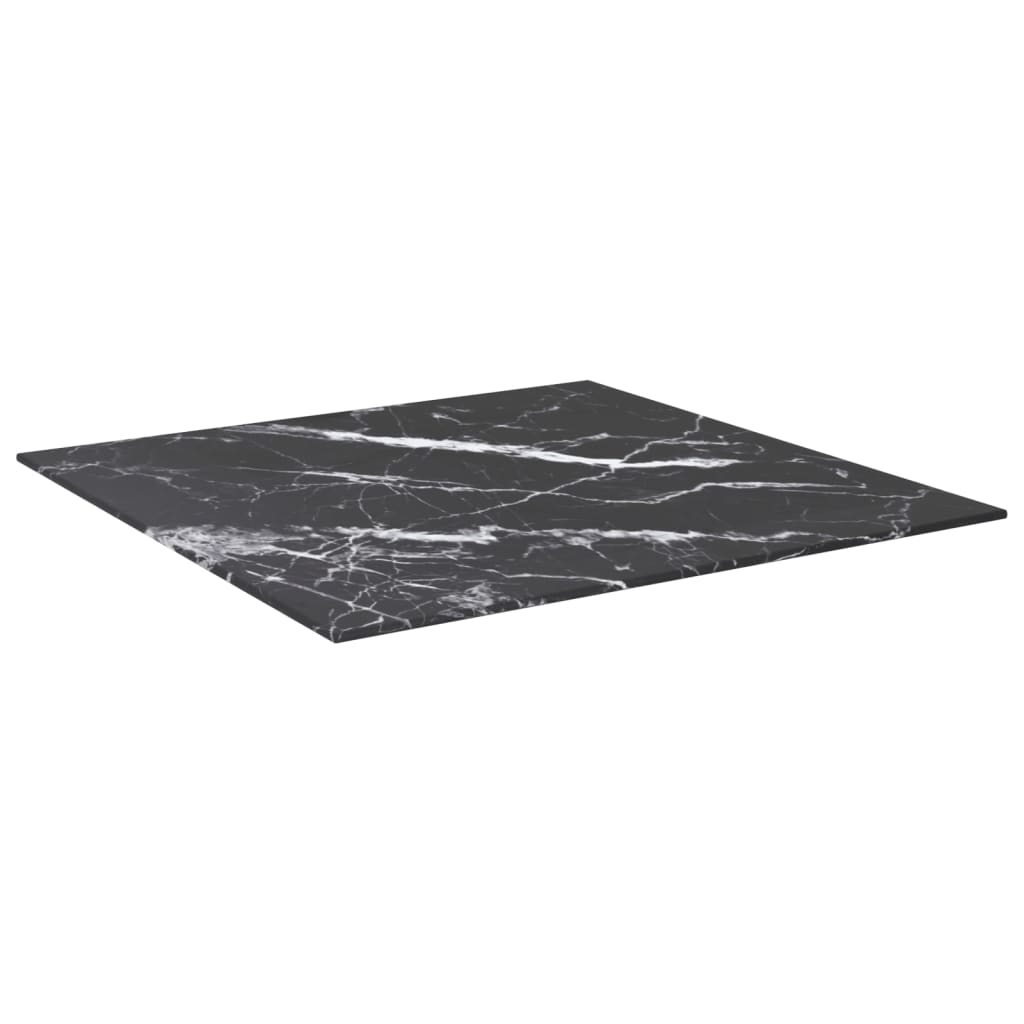 Tischplatte aus gehärtetem Glas quadratisch 700x700 mm