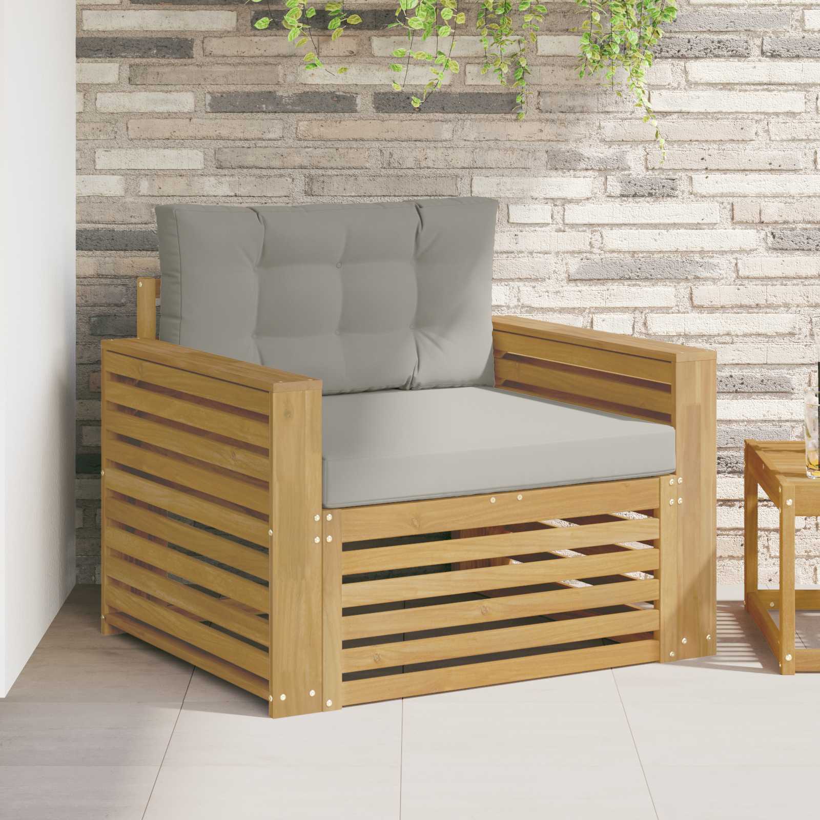 2 Stück Outdoor-Sofa Natur