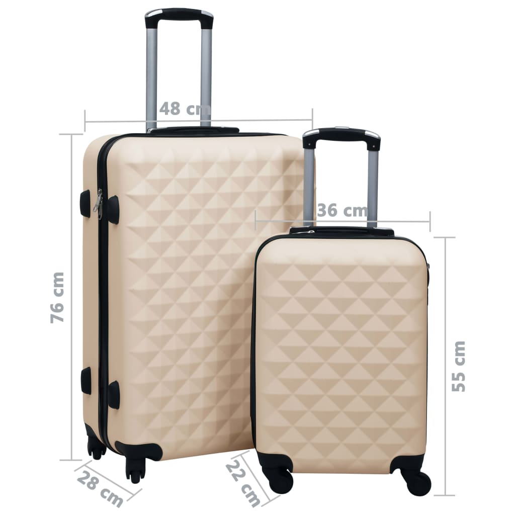 Hartschalen-Trolley-Set 2 Stk. Rosa ABS
