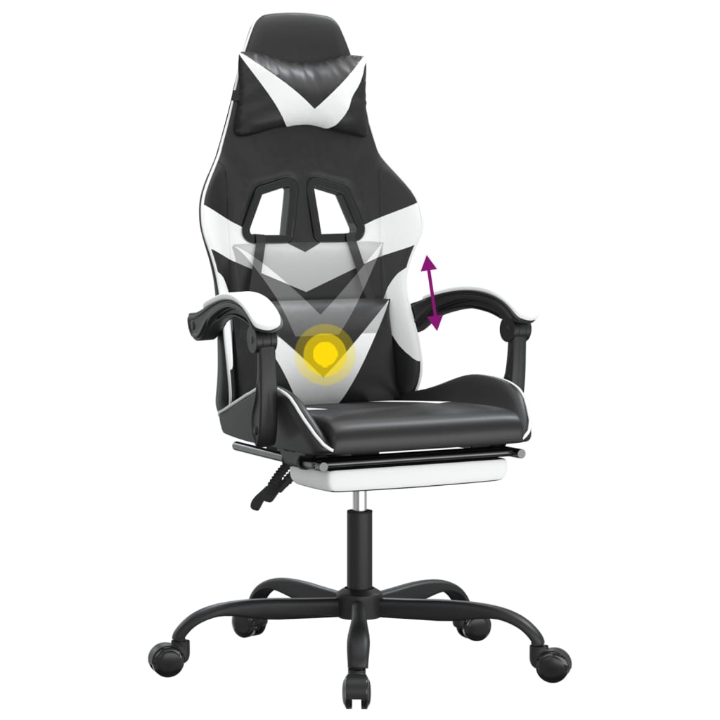 Gaming-Stuhl Drehbar Schwarz und Rot Kunstleder