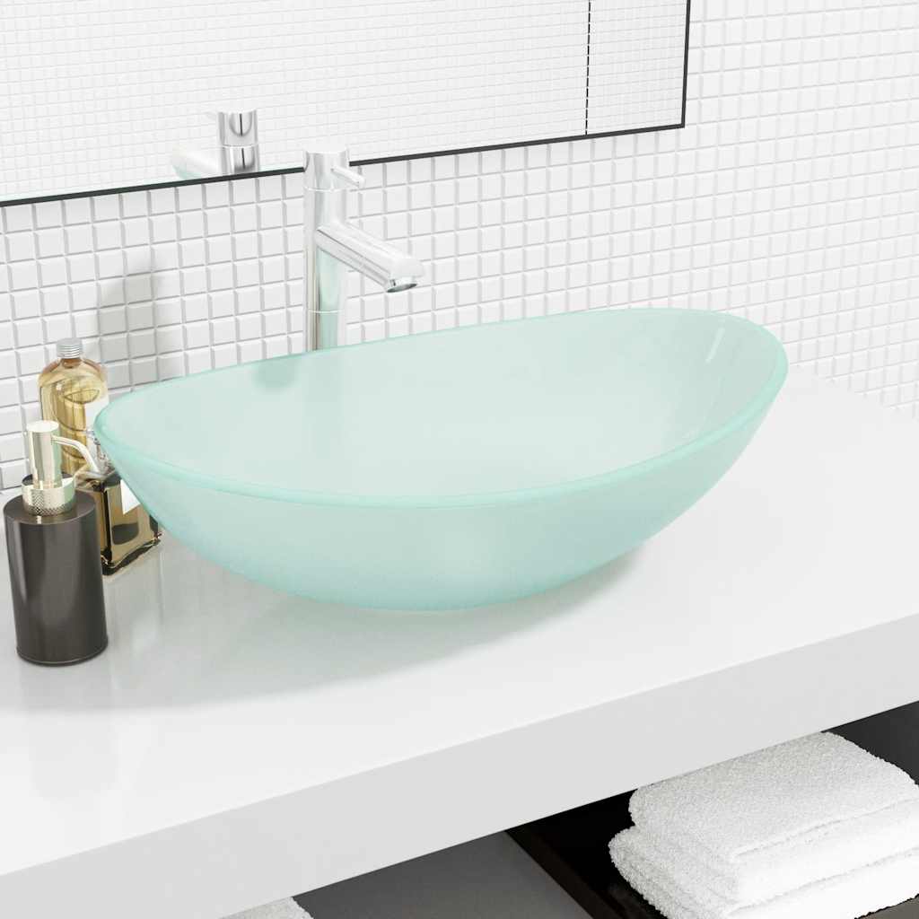 Waschbecken Hartglas 54,5x35x15,5 cm Transparent