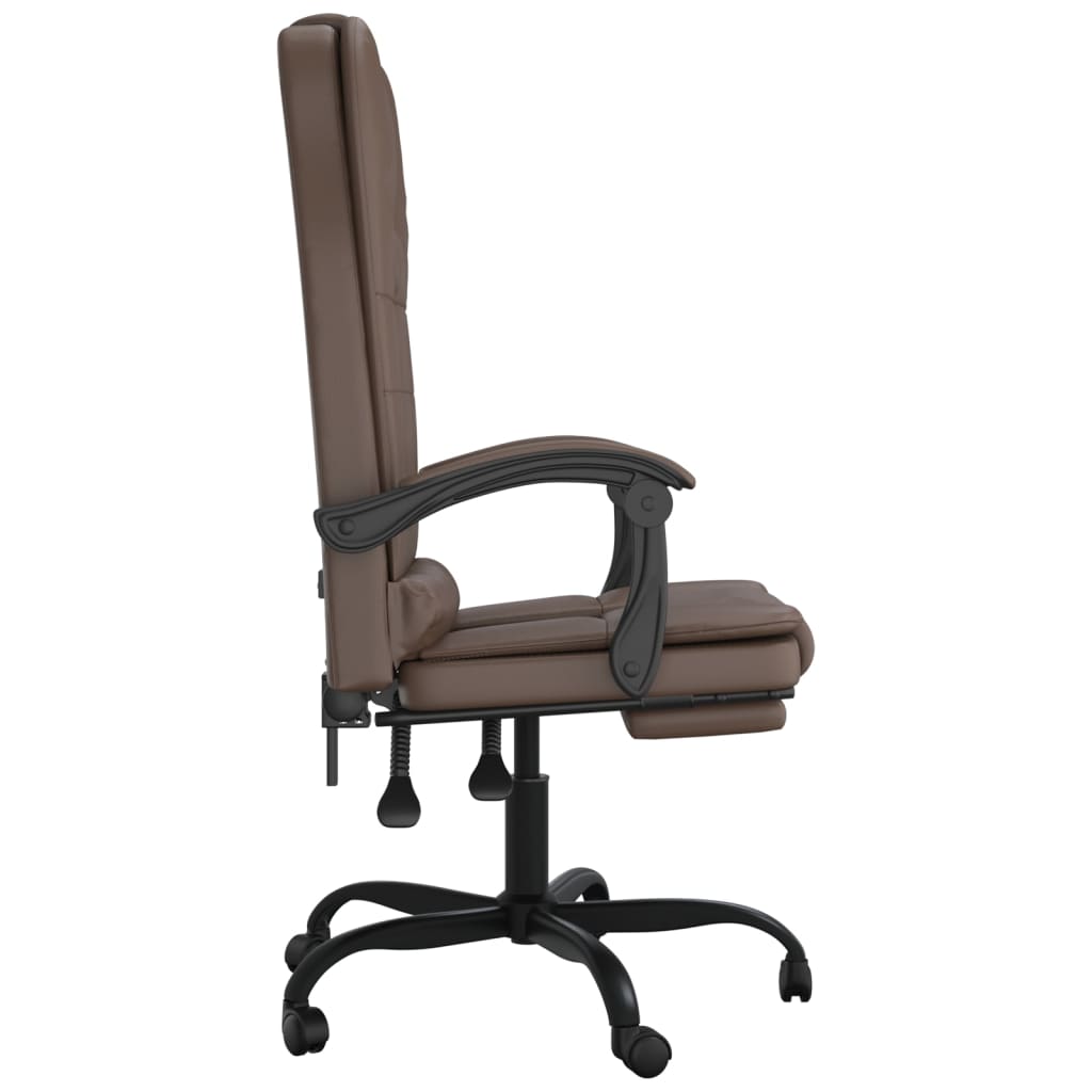 Bürostuhl mit Massagefunktion Schwarz Kunstleder