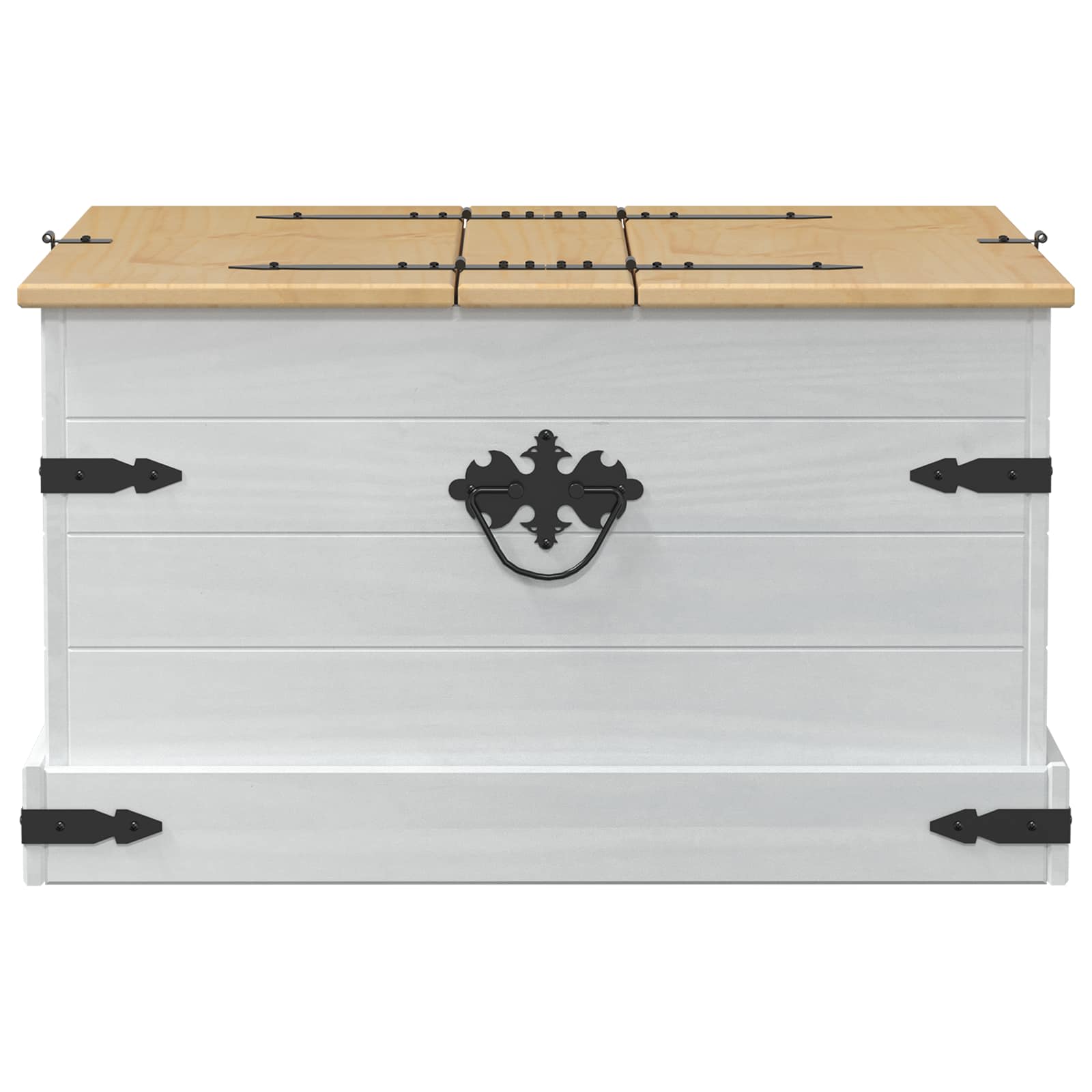 Truhe Corona 78x78x45 cm Massivholz Kiefer