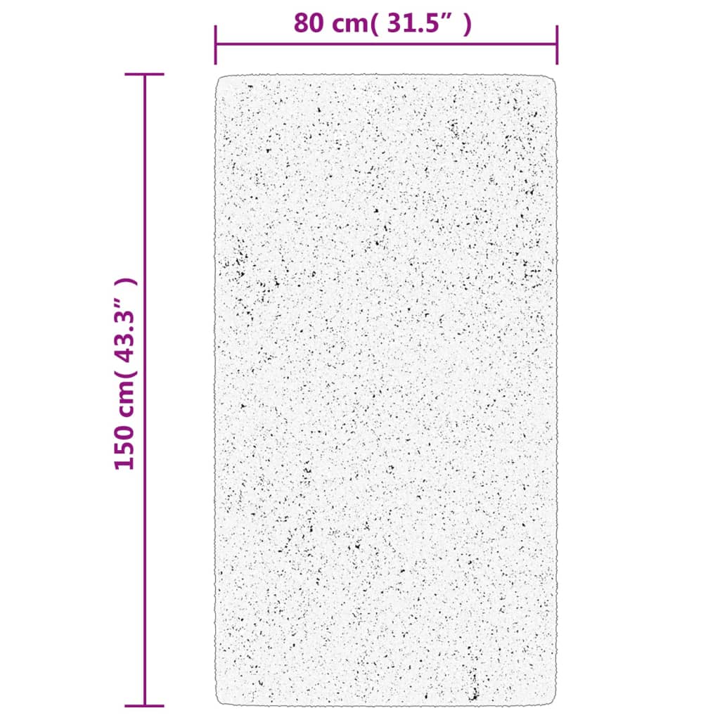 Teppich IZA Kurzflor Skandi-Stil Anthrazit 80x150 cm