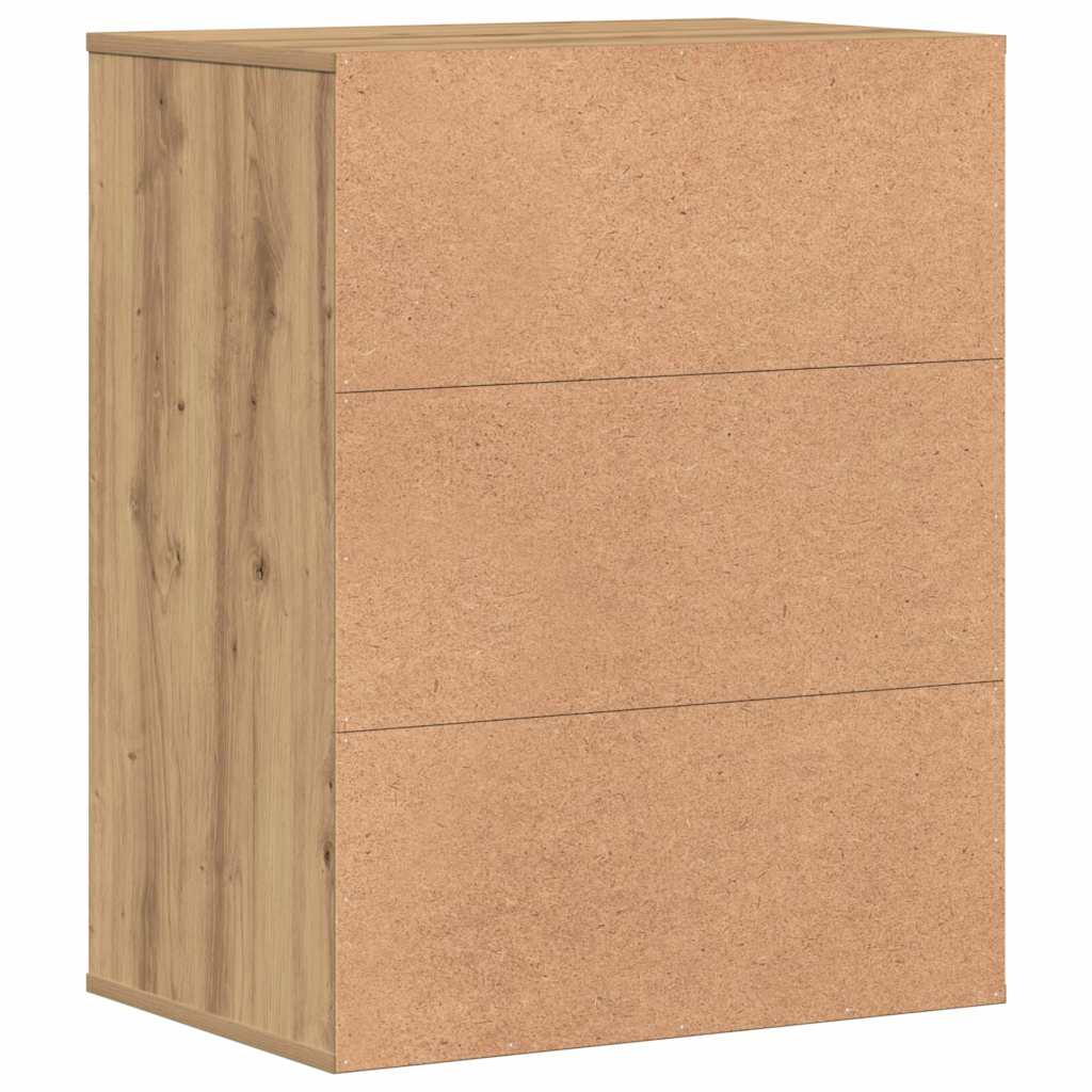 Schubladenschrank Schwarz Eichen-Optik 41 x 40 x 58 cm