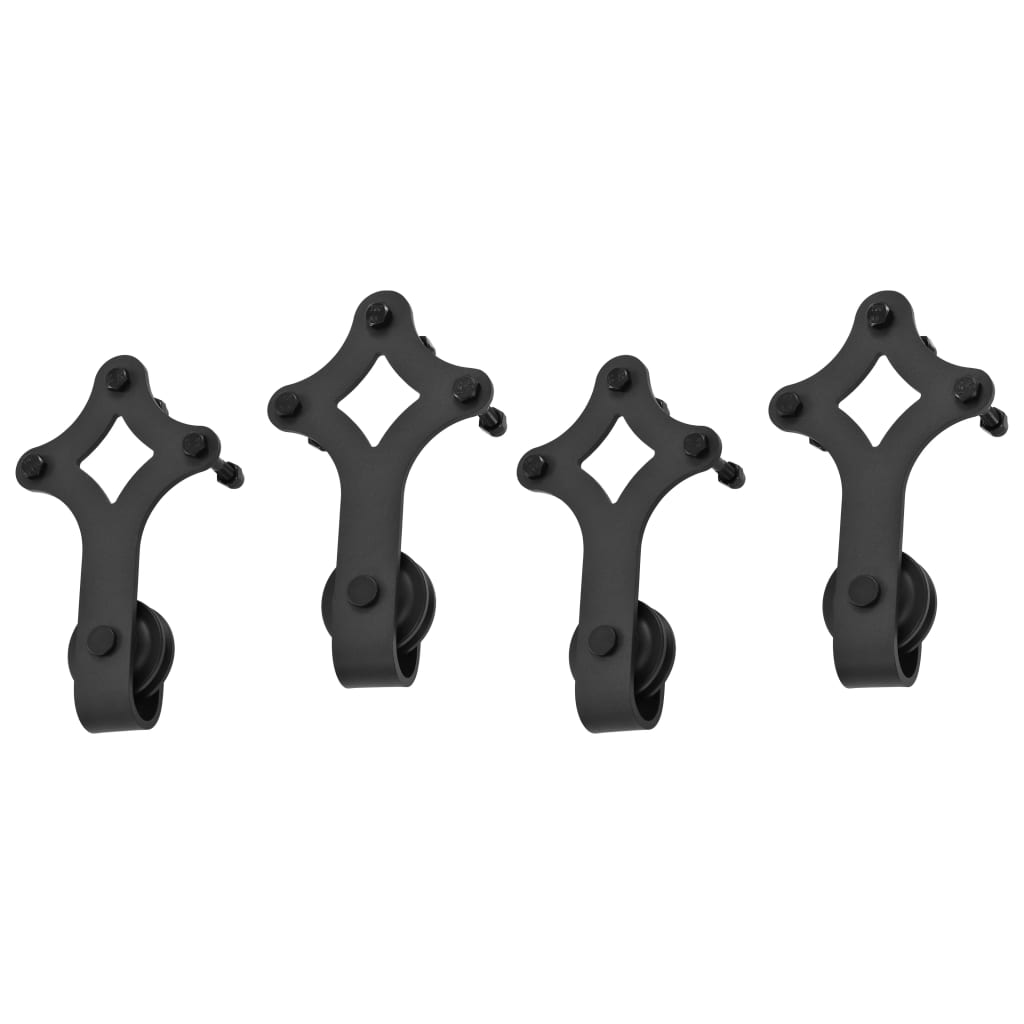 Schiebetürbeschlag-Set SKIEN 183 cm Stahl Schwarz