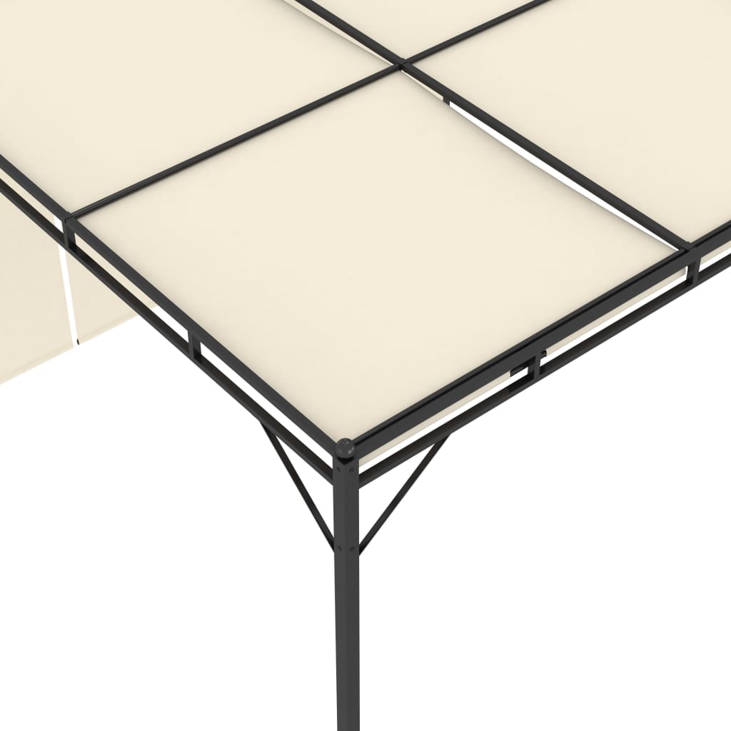 Pavillon 4 x 3 x 2,3 m Grün Polyester und Stahl
