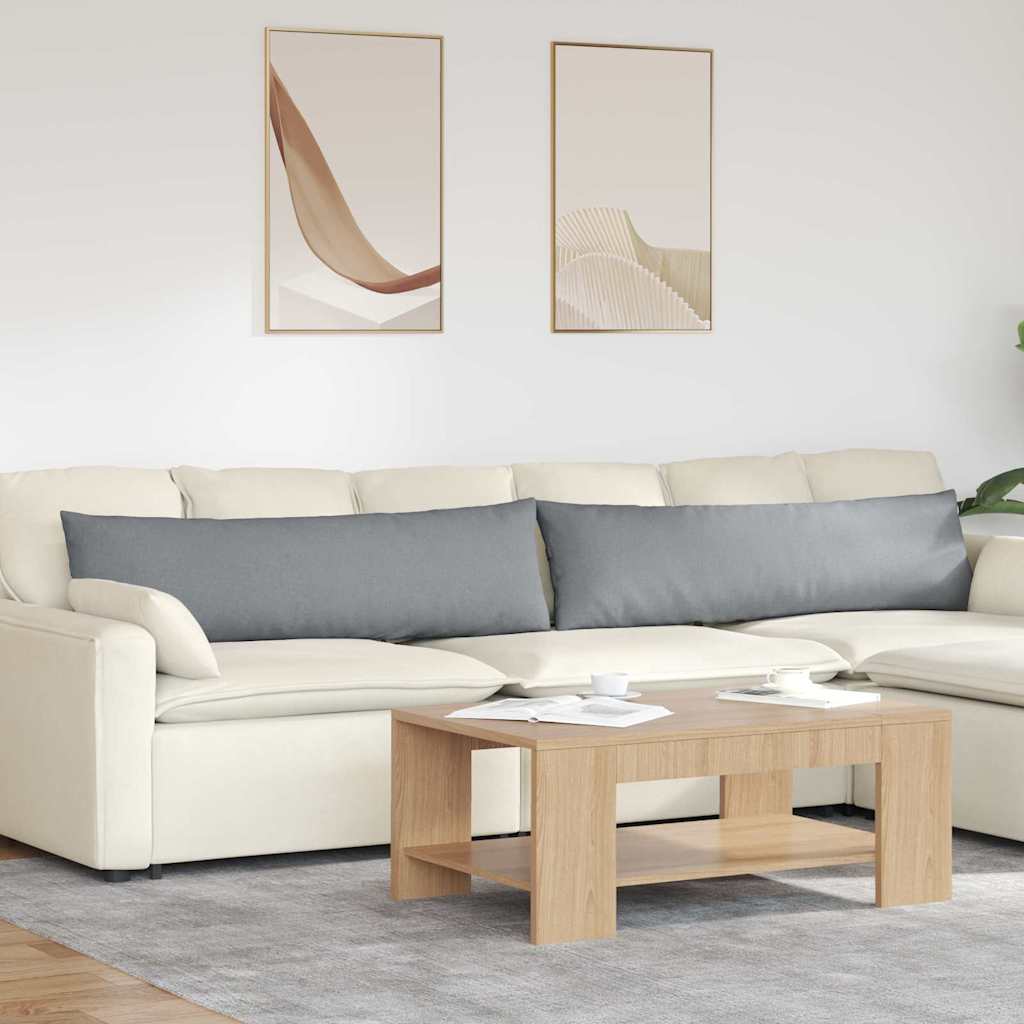 Sofakissen 2 pcs Hellgrau 50 x 30 cm Stoff