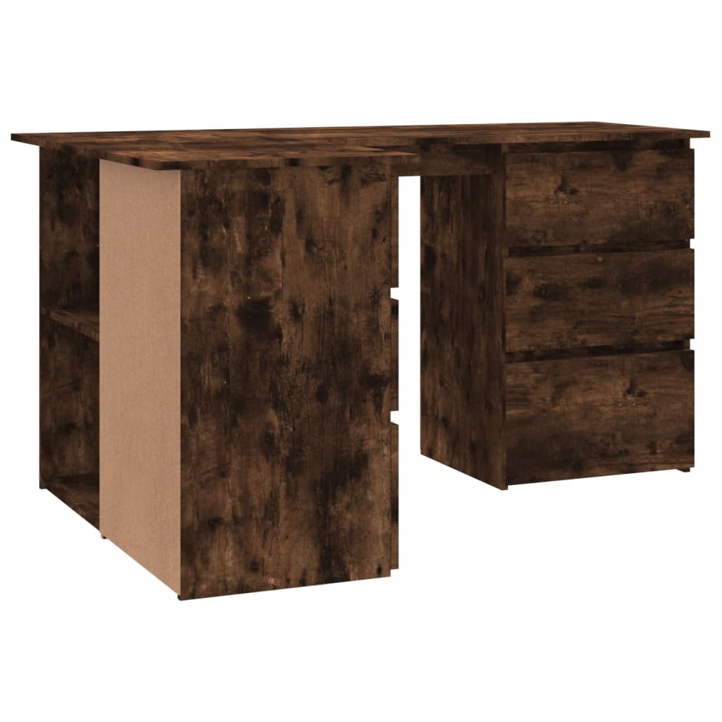 Eckschreibtisch Weiß 145x100x76 cm Holzwerkstoff