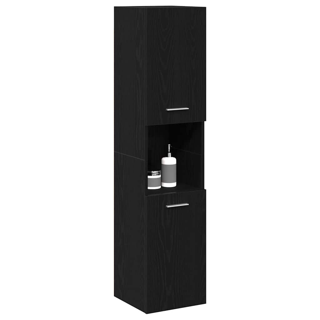 Badezimmerschrank Weiß 30x30x130 cm Holzwerkstoff