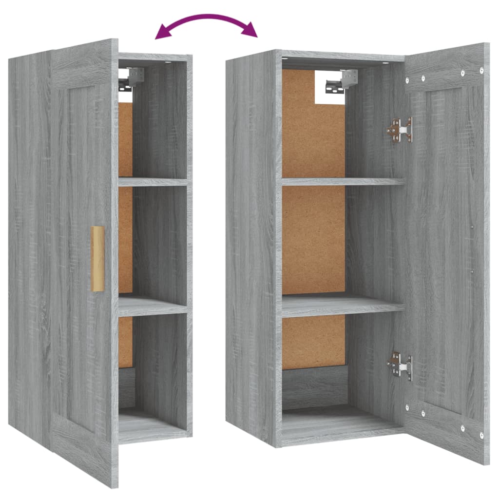 Wandschrank Weiß 35x34x90 cm Holzwerkstoff