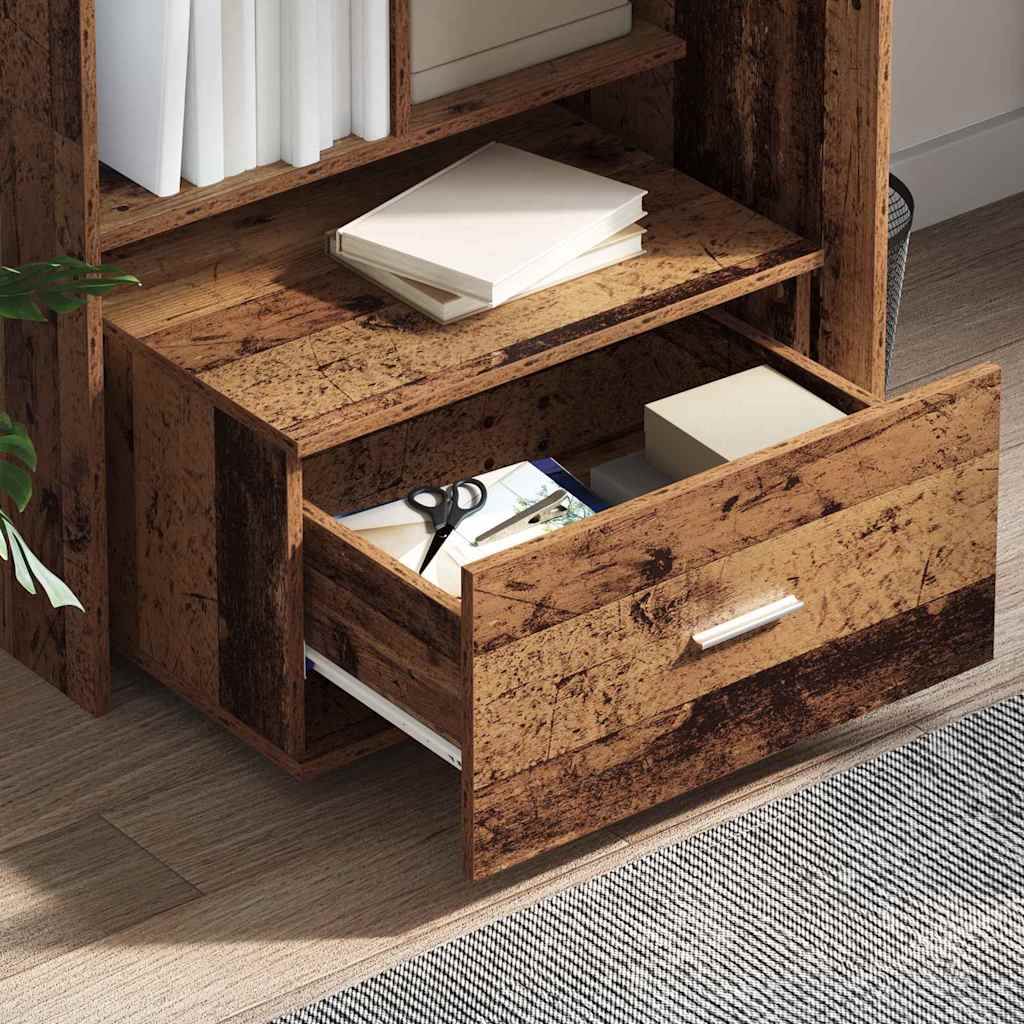 Schreibtisch mit Regal Weiß 131,5 x 50 x 106,5 cm Holzwerkstoff